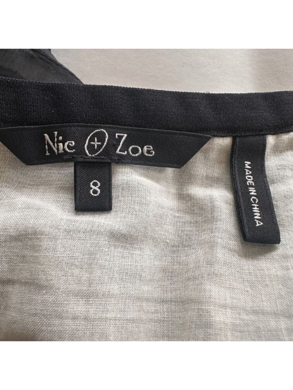 Nic & Zoe Black Pleated Midi Skirt 8 Dark Fairy Academia Aline Sheer Overlay - Picture 8 of 9